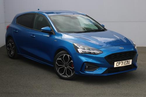 Used 21 Ford Focus St Line X Edition 5dr 1 0 Ecoboost Hybrid Mhev 125ps 22 690 6 5 Miles Desert Island Blue Day S