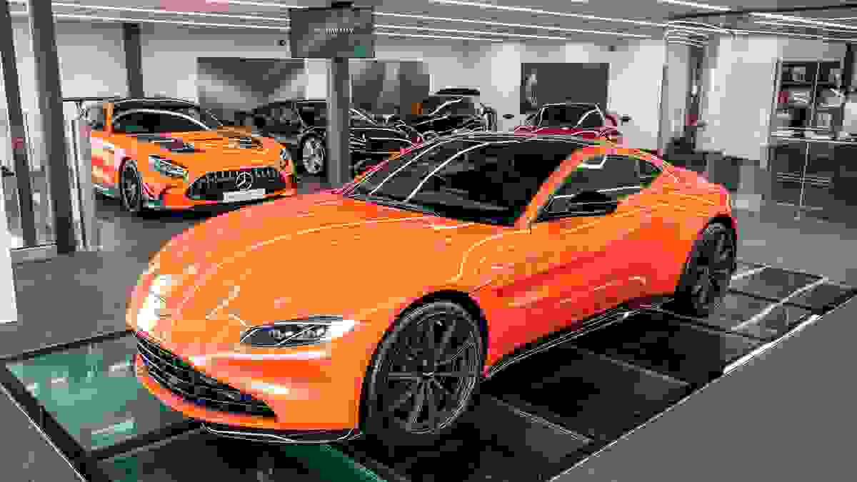 Used 2021 Aston Martin Vantage V8 Q Exclusive Cosmos Orange at Tom Hartley