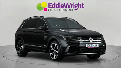 Used 2021 Volkswagen Tiguan 1.5 TSI 150 Bhp R-LINE SUV DSG 5dr (NQ) Black at Eddie Wright Car Supermarket