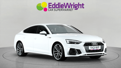 Used 2021 AUDI A5 2.0TDI 35 163Bhp S LINE SPORTBACK S TRONIC (NQ) WHITE at Eddie Wright Car Supermarket