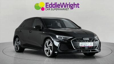 Used 2025 AUDI A3 2.0 TDI 35 150 Bhp BLACK EDITION SPORTBACK S TRONIC (NQ) Black at Eddie Wright Car Supermarket