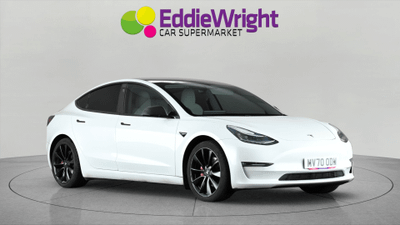 Used 2020 TESLA Model 3 (DUAL MOTOR) LONG RANGE (NQ) White at Eddie Wright Car Supermarket