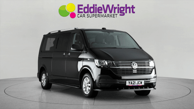 Used 2021 VOLKSWAGEN Transporter 2.0 TDI 150 Bhp SE MINIBUS DOUBLE CAB LWB DSG (NQ) Black at Eddie Wright Car Supermarket