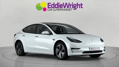 Used 2023 TESLA Model 3 LONG RANGE 282 Bhp SALOON RWD (VQ) White at Eddie Wright Car Supermarket
