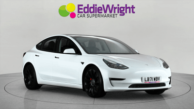 Used 2021 TESLA Model 3 (DUAL MOTOR) PERFORMANCE 449 Bhp (NQ) White at Eddie Wright Car Supermarket