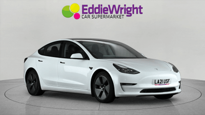 Used 2021 TESLA Model 3 346ps DUAL MOTOR 4WDE (NQ) White at Eddie Wright Car Supermarket