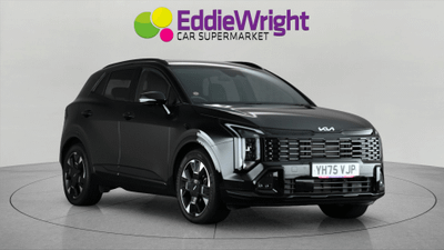 Used 2025 Kia Sportage 1.6h T GDI 235 Bhp GT-LINE (VQ) Black at Eddie Wright Car Supermarket