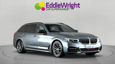Used 2018 BMW 5 SERIES 520d 2.0 190 Bhp M SPORT TOURING (NQ) Blue at Eddie Wright Car Supermarket