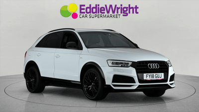 Used 2018 Audi Q3 1.4 TFSI COD 150 Bhp BLACK EDITION SUV S TRONIC (NQ) White at Eddie Wright Car Supermarket