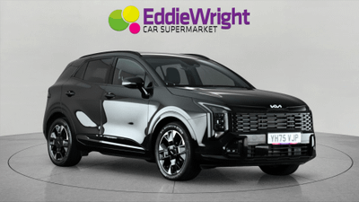 Used 2025 KIA Sportage 1.6h T GDI 235 Bhp GT-LINE (VQ) Black at Eddie Wright Car Supermarket