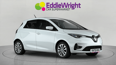 Used 2020 RENAULT ZOE R110 52 kWh ICONIC (NQ) White at Eddie Wright Car Supermarket