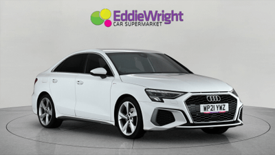Used 2021 Audi A3 1.5 TFSI 35 150 Bhp S LINE S TRONIC (NQ) White at Eddie Wright Car Supermarket