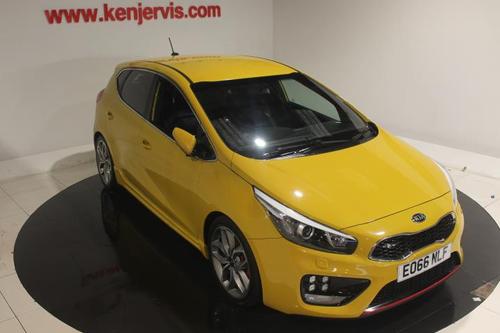 Used 2016 Kia Ceed 1.6 T-GDi GT Hatchback 5dr Petrol Manual Euro 6 (201 bhp) Yellow at Ken Jervis