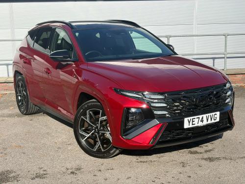 Used 2024 Hyundai TUCSON 1.6 T-GDi N Line S SUV 5dr Petrol Hybrid Auto 4WD Euro 6 (s/s) (215 ps) Red at Piccadilly Motors