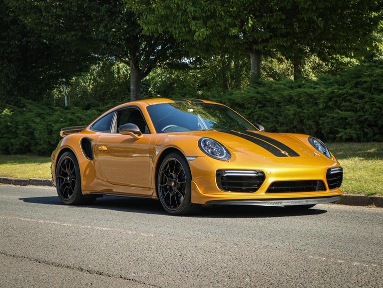 Used 2018 PORSCHE 911 3.8T 991 Turbo S Exclusive Series Coupe 2dr Petrol PDK 4WD Euro 6 (s/s) (607 ps) Yellow Gold Metallic at JCT600