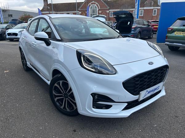 Used 2023 Ford Puma 1.0T EcoBoost MHEV ST-Line SUV 5dr Petrol Hybrid Manual Euro 6 (s/s) (125 ps) Frozen White at Dinnages