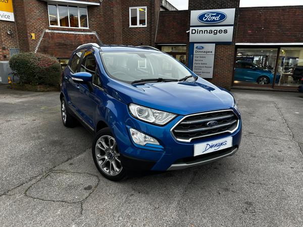Used 2019 Ford EcoSport 1.0T EcoBoost GPF Titanium SUV 5dr Petrol Auto Euro 6 (s/s) (125 ps) Lightning Blue at Dinnages