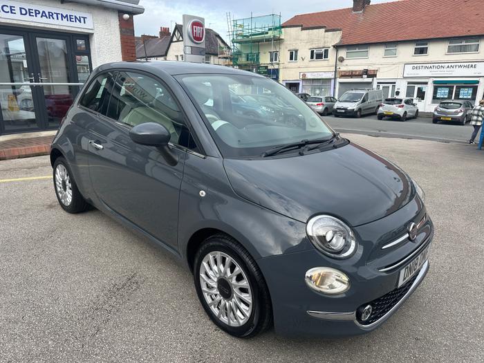 Used 2018 Fiat 500 1.2 Lounge Hatchback 3dr Petrol Manual Euro 6 (s/s) (69 bhp) Grey at Windsors of Wallasey