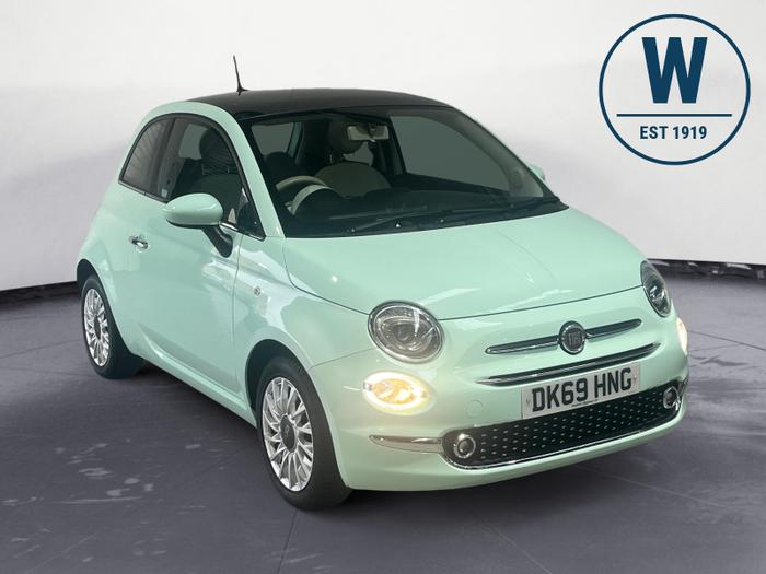 Used 2019 Fiat 500 1.2 Lounge Hatchback 3dr Petrol Manual Euro 6 (s/s) (69 bhp) Green at Windsors of Wallasey