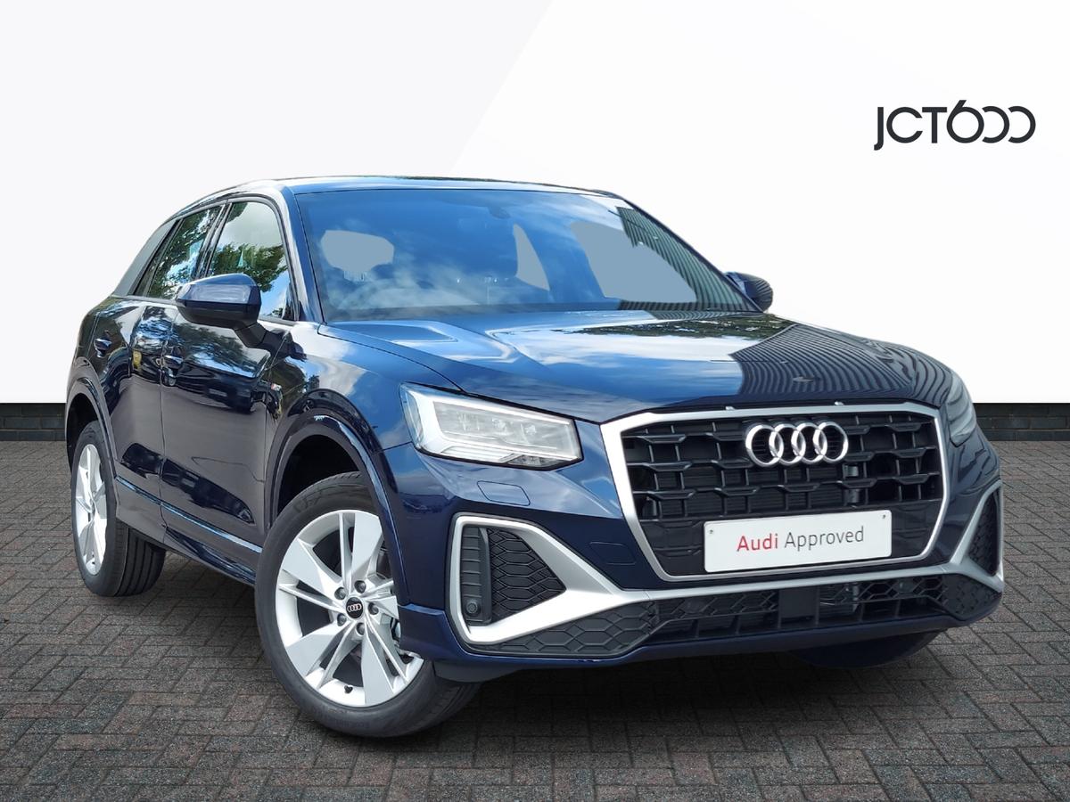 2022 Audi Q2 35 TFSI S Line 5dr £30,000 4,000 miles Navarra blue