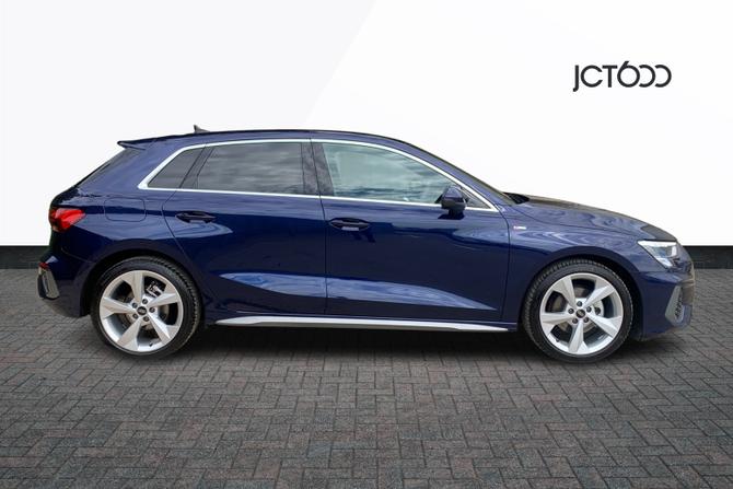 2022 Audi A3 30 TFSI S line 5dr £26,000 3,629 miles Navarra blue ...