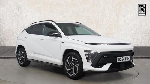 Used 2024 Hyundai KONA 1.6 h-GDi N Line SUV 5dr Petrol Hybrid DCT Euro 6 (s/s) (141 ps) White at Richmond Motor Group