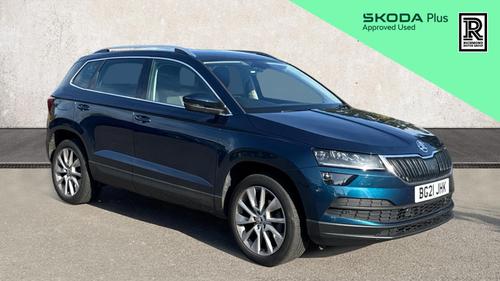 Used 2021 Skoda KAROQ 1.0 TSI SE L SUV 5dr Petrol Manual Euro 6 (s/s) (110 ps) Blue at Richmond Motor Group