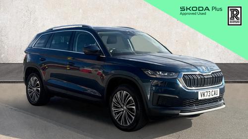 Used 2023 Skoda KODIAQ 1.5 TSI ACT SE L Executive SUV 5dr Petrol DSG Euro 6 (s/s) (7 Seat) (150 ps) Blue at Richmond Motor Group