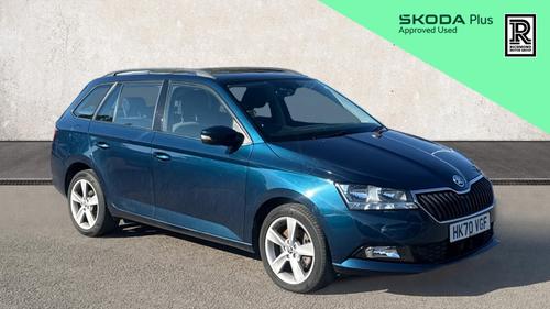Used 2021 Skoda Fabia 1.0 TSI SE L Estate 5dr Petrol DSG Euro 6 (s/s) (95 ps) Blue at Richmond Motor Group