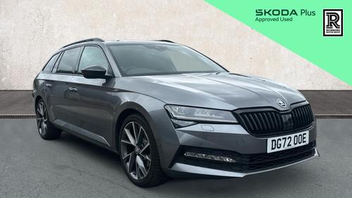 Used 2022 Skoda SUPERB 2.0 TSI SportLine Plus Estate 5dr Petrol DSG Euro 6 (s/s) (190 ps) Grey at Richmond Motor Group