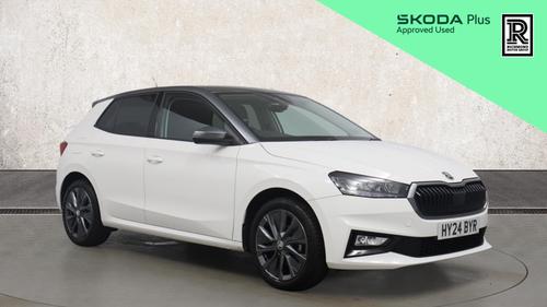 Used 2024 Skoda FABIA 1.0 TSI Colour Edition Hatchback 5dr Petrol Manual Euro 6 (s/s) (95 ps) White at Richmond Motor Group