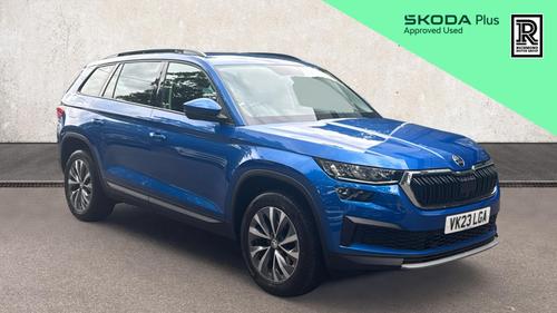 Used 2023 Skoda KODIAQ 1.5 TSI ACT SE Drive SUV 5dr Petrol DSG Euro 6 (s/s) (7 Seat) (150 ps) Blue at Richmond Motor Group
