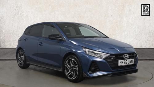 Used 2025 Hyundai i20 1.0 T-GDi N Line S Hatchback 5dr Petrol Manual Euro 6 (s/s) (100 ps) Blue at Richmond Motor Group