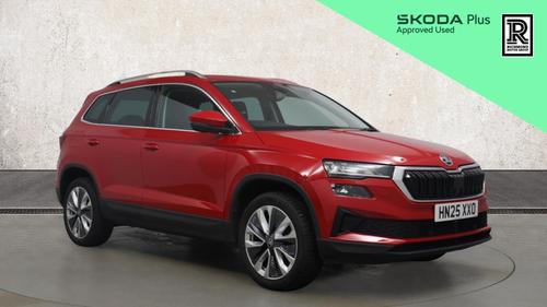 Used 2025 Skoda KAROQ 1.5 TSI ACT SE L Edition SUV 5dr Petrol DSG Euro 6 (s/s) (150 ps) Red at Richmond Motor Group