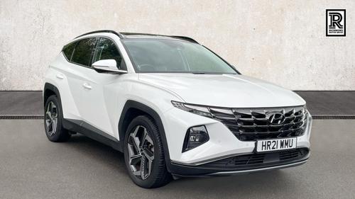 Used 2021 Hyundai TUCSON 1.6 h T-GDi Ultimate SUV 5dr Petrol Hybrid Auto Euro 6 (s/s) (230 ps) White at Richmond Motor Group