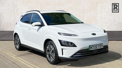 Used 2022 Hyundai KONA 64kWh Premium SUV 5dr Electric Auto (10.5kW Charger) (204 ps) White at Richmond Motor Group