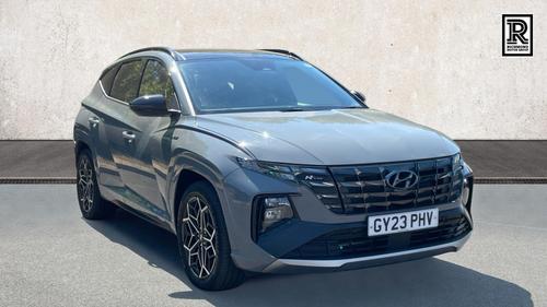 Used 2023 Hyundai TUCSON 1.6 T-GDi 13.8kWh N Line S SUV 5dr Petrol Plug-in Hybrid Auto 4WD Euro 6 (s/s) (265 ps) Grey at Richmond Motor Group