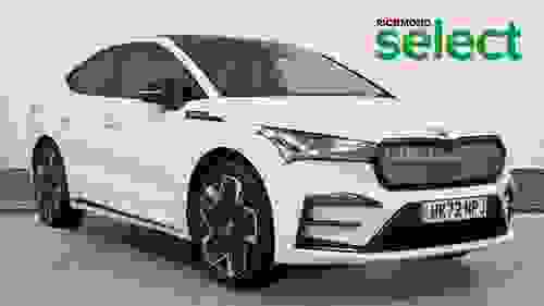 Used 2022 Skoda ENYAQ 82kWh vRS Coupe 5dr Electric Auto 4WD (DC135kW) (299 ps) Moon White Metallic at Richmond Motor Group