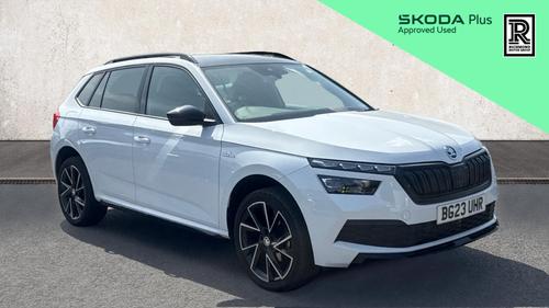 Used 2023 Skoda KAMIQ 1.0 TSI Monte Carlo SUV 5dr Petrol Manual Euro 6 (s/s) (110 ps) White at Richmond Motor Group