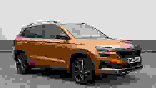 Used 2023 Skoda KAROQ 1.5 TSI ACT SportLine SUV 5dr Petrol DSG Euro 6 (s/s) (150 ps) Orange at Richmond Motor Group