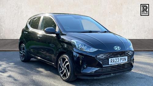 Used 2023 Hyundai i10 1.2 Premium Hatchback 5dr Petrol Auto Euro 6 (s/s) (84 ps) Black at Richmond Motor Group