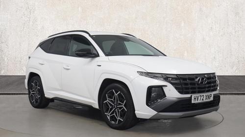 Used 2022 Hyundai TUCSON 1.6 T-GDi MHEV N Line SUV 5dr Petrol Hybrid DCT Euro 6 (s/s) (150 ps) White at Richmond Motor Group