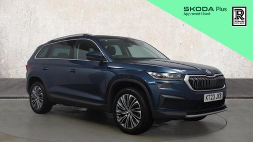 Used 2023 Skoda KODIAQ 1.5 TSI ACT SE L Executive SUV 5dr Petrol DSG Euro 6 (s/s) (7 Seat) (150 ps) Blue at Richmond Motor Group