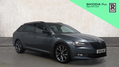 Used 2019 Skoda SUPERB 1.5 TSI ACT SportLine Estate 5dr Petrol DSG Euro 6 (s/s) (150 ps) Grey at Richmond Motor Group