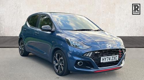 Used 2024 Hyundai i10 1.0 T-GDi N Line Hatchback 5dr Petrol Manual Euro 6 (s/s) (90 ps) Blue at Richmond Motor Group