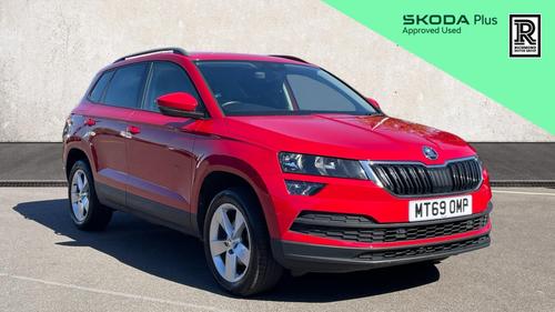 Used 2019 Skoda Karoq 1.5 TSI ACT SE SUV 5dr Petrol Manual Euro 6 (s/s) (150 ps) Red at Richmond Motor Group