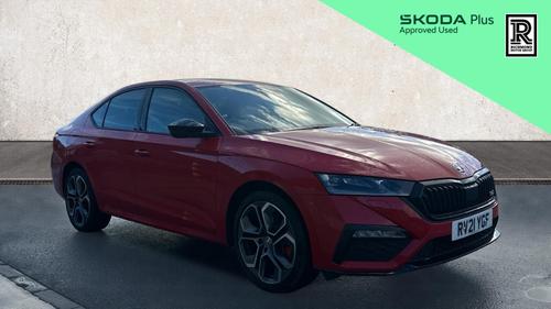 Used 2021 Skoda OCTAVIA 1.4 TSI iV 13kWh vRS Hatchback 5dr Petrol Plug-in Hybrid DSG Euro 6 (s/s) (245 ps) Red at Richmond Motor Group