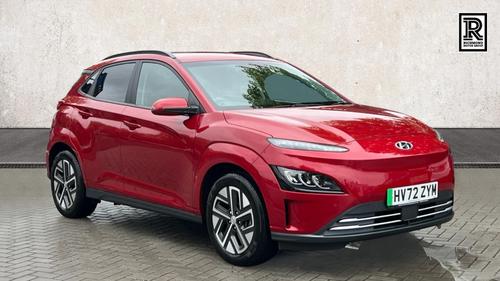 Used 2022 Hyundai KONA 64kWh Premium SUV 5dr Electric Auto (10.5kW Charger) (204 ps) Red at Richmond Motor Group