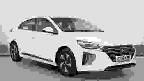 Used 2019 Hyundai IONIQ 1.6 h-GDi GPF Premium Hatchback 5dr Petrol Hybrid DCT Euro 6 (s/s) (141 ps) White at Richmond Motor Group