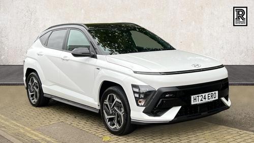 Used 2024 Hyundai KONA 1.6 h-GDi N Line SUV 5dr Petrol Hybrid DCT Euro 6 (s/s) (141 ps) White at Richmond Motor Group
